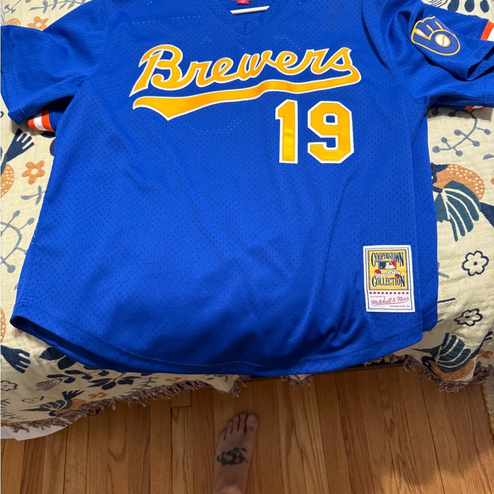 Brewers Blue Baseball Jersey